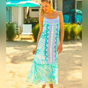 Lilly Pulitzer Large Winni Midi Maxi Dress